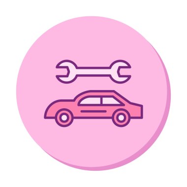 araba servis simgesi vektör illüstrasyonu 