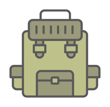 Askeri Sırt Çantası vektör çizimi