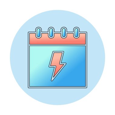 Takvim simgesi, vektör illüstrasyonu basit tasarım