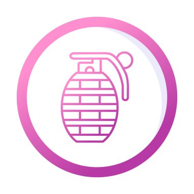 El bombası ağ simgesi, vektör illüstrasyonu