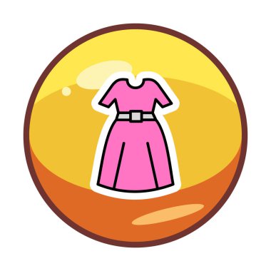 elbise web simgesi, vektör illüstrasyonu