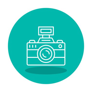 fotoğraf makinesi ikon vektör illüstrasyonu                      