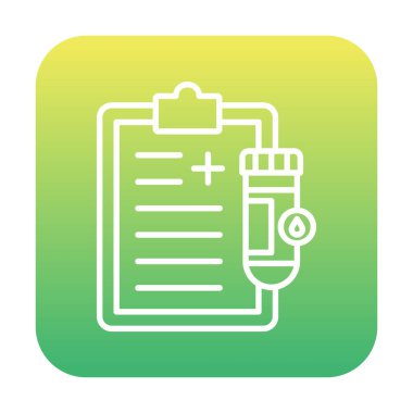 İdrar raporu ikonu. tıbbi sembol, vektör illüstrasyonu 