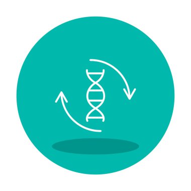DNA ikon vektör çizimi molekülü