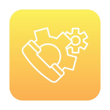 Basit Çağrı Ayarları simgesi, vektör illüstrasyonu