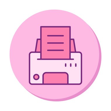 Yazıcı simgesi vektör illüstrasyonu