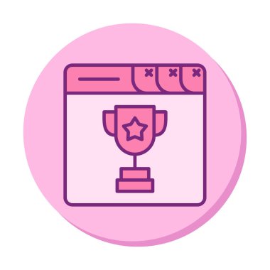 kupa ikonu vektör illüstrasyon tasarımı