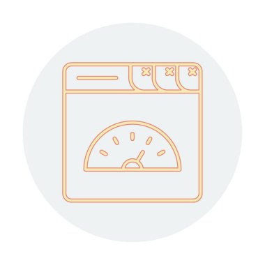 Sayfa hız simgesi, vektör illüstrasyonu