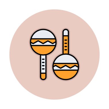 maracas simgesi vektör illüstrasyonu