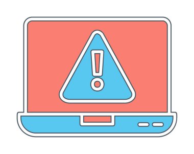 Hata vektör çizimi, Konsept ve grafik tasarım için Adware vektör çizgisi simgesi. 