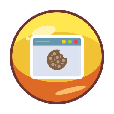 Basit Web Kurabiyeleri simgesi, vektör illüstrasyonu