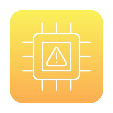 Cpu vektör düz simgesi 