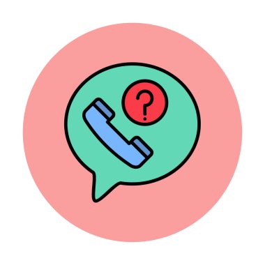 Basit kaçırılan çağrı simgesi, vektör illüstrasyonu