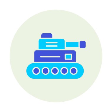 askeri tank simgesi vektör illüstrasyon