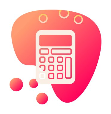 Beyaz arkaplanda hesap makinesi simgesi vektör çizimi 