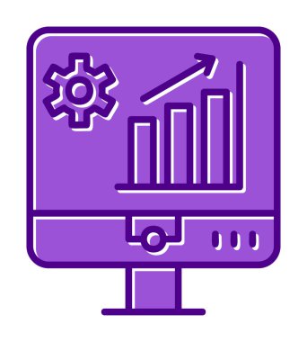 Basit Pazar Analizi simgesi, vektör illüstrasyonu