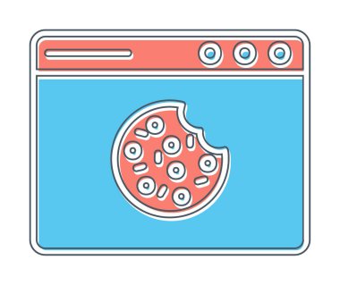 Basit Web Kurabiyeleri simgesi, vektör illüstrasyonu