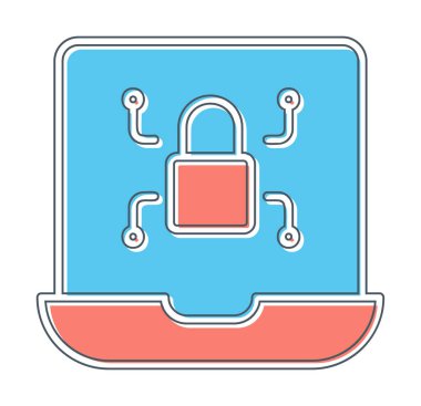 bilgisayar kilidi vektör illüstrasyonu 