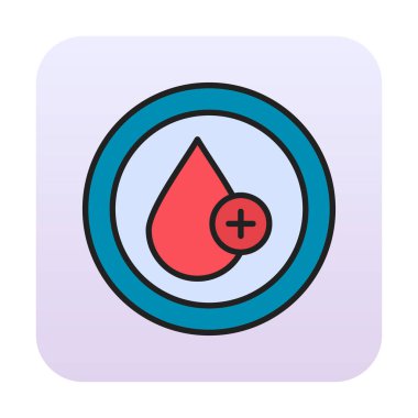 Kan damlası ağ simgesi, vektör illüstrasyonu 