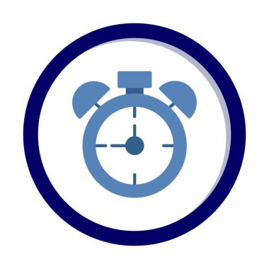 Alarm saati web simgesi, vektör illüstrasyonu