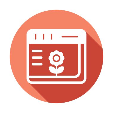 Basit Web Tarayıcı simgesi, vektör illüstrasyonu