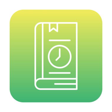 Kitap Zaman Sınırı simgesi, vektör illüstrasyonu 