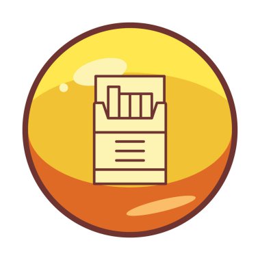 Sigara Kutusu Web simgesi, vektör illüstrasyonu 