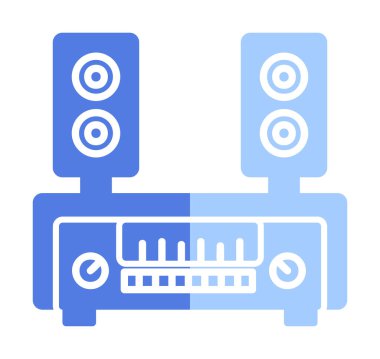 renk çizgisi ses hoparlörleri vektör çizimi 