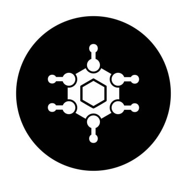 Basit Nanoteknoloji simgesi, vektör illüstrasyonu