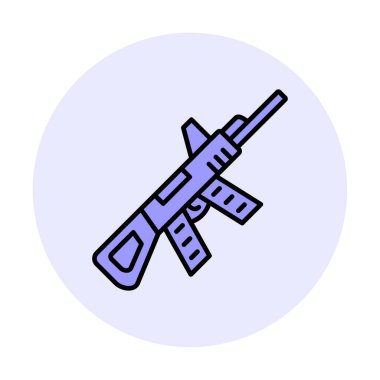 Makine Tüfeği vektör illüstrasyonu