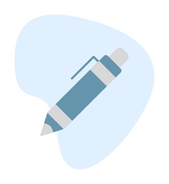 Kalem simgesi, vektör illüstrasyonu. düz tasarım biçimi 