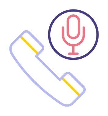 Basit Arama Kaydı simgesi, vektör illüstrasyonu