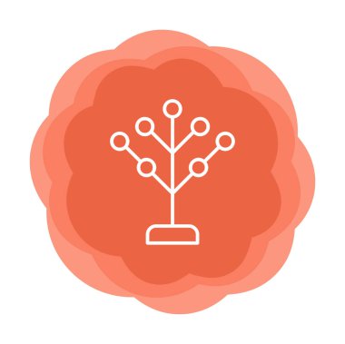 Basit filogenetik simge, vektör illüstrasyonu