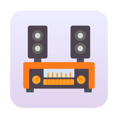 renk çizgisi ses hoparlörleri vektör çizimi 