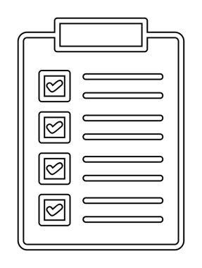 Kontrol Listesi web simgesi, vektör illüstrasyonu 
