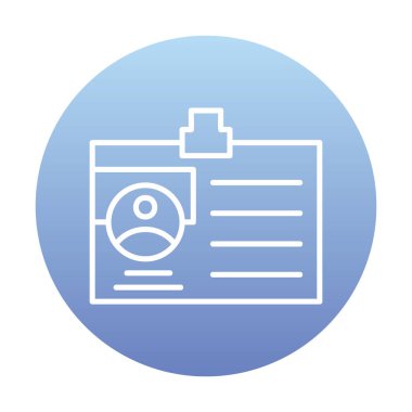 ID kart simgesi vektör illüstrasyonu
