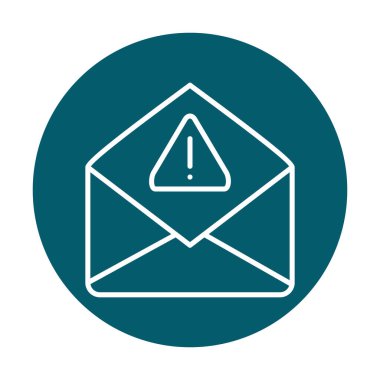 Basit çöp posta harfi simgesi, vektör illüstrasyonu