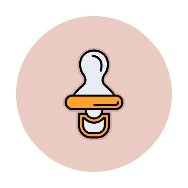 Bebek emziği çizgisi simgesi. doğrusal biçim işareti web tasarımı.