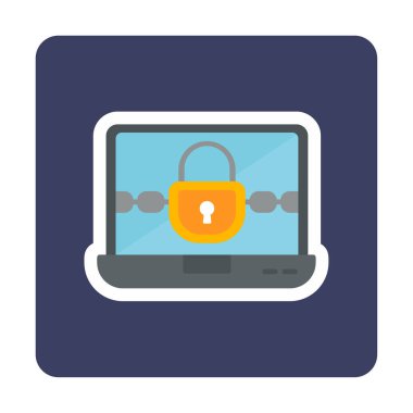 bilgisayar kilidi vektör illüstrasyonu 