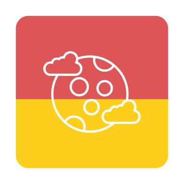 Dolunay düz ikonu. vektör illüstrasyonu 