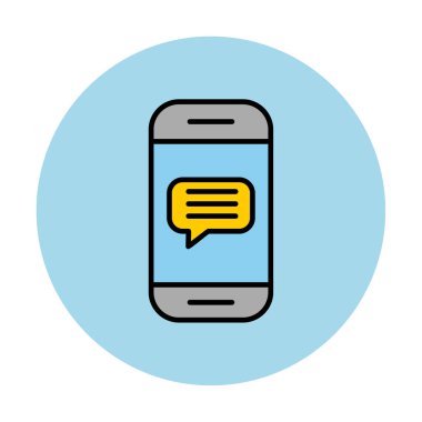 Sohbet ikonu vektör çizimi. Telefon İletisi                          