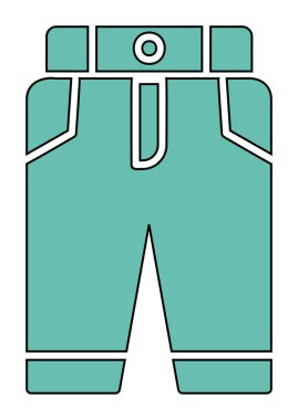 düz Pantolon vektör çizimi, grafik tasarımı.