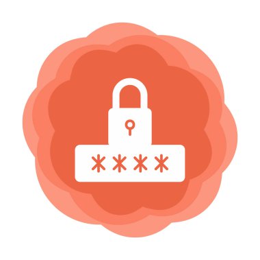 Basit Parola simgesi, vektör illüstrasyonu