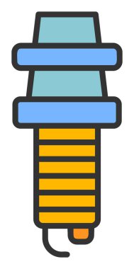 Buji simgesinin vektör illüstrasyonu