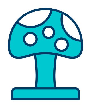 İzole edilmiş arkaplanda mantar simgesi