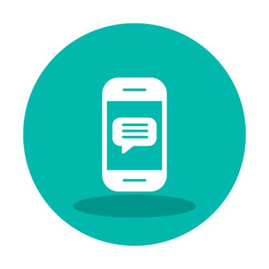 Sohbet ikonu vektör çizimi. Telefon İletisi                          