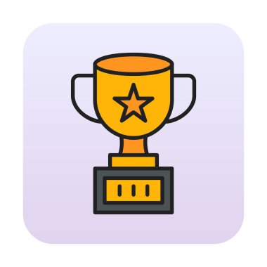 kupa çizgisi düz vektör çizimi