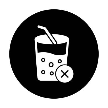 Meyve suyu işareti yok. Web simgesi basit illüstrasyon 