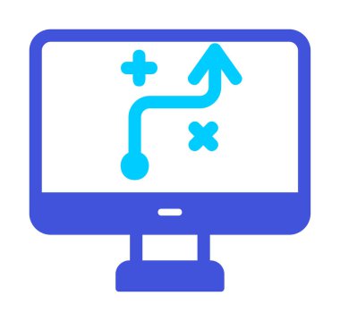 Basit Strateji simgesi, vektör illüstrasyonu