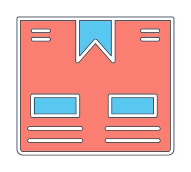 Taşıma Kutusunun vektör illüstrasyonu modern simge                             